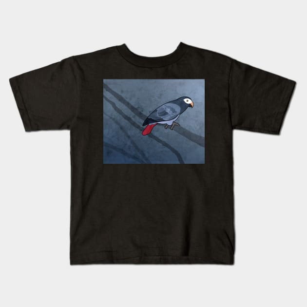 Timneh parrot (Psittacus timneh) Kids T-Shirt by Cedarseed